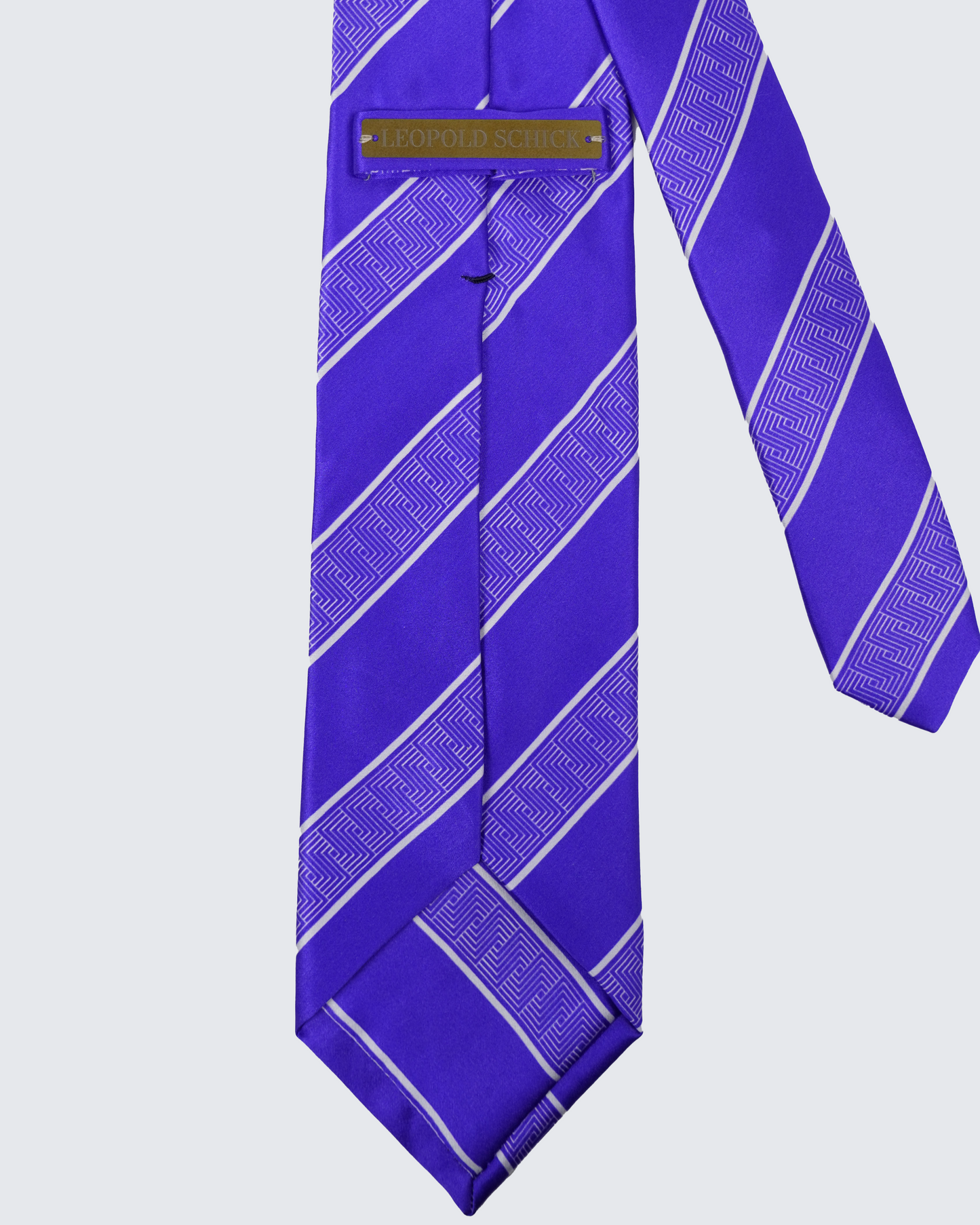 7-fold tie purple stripes