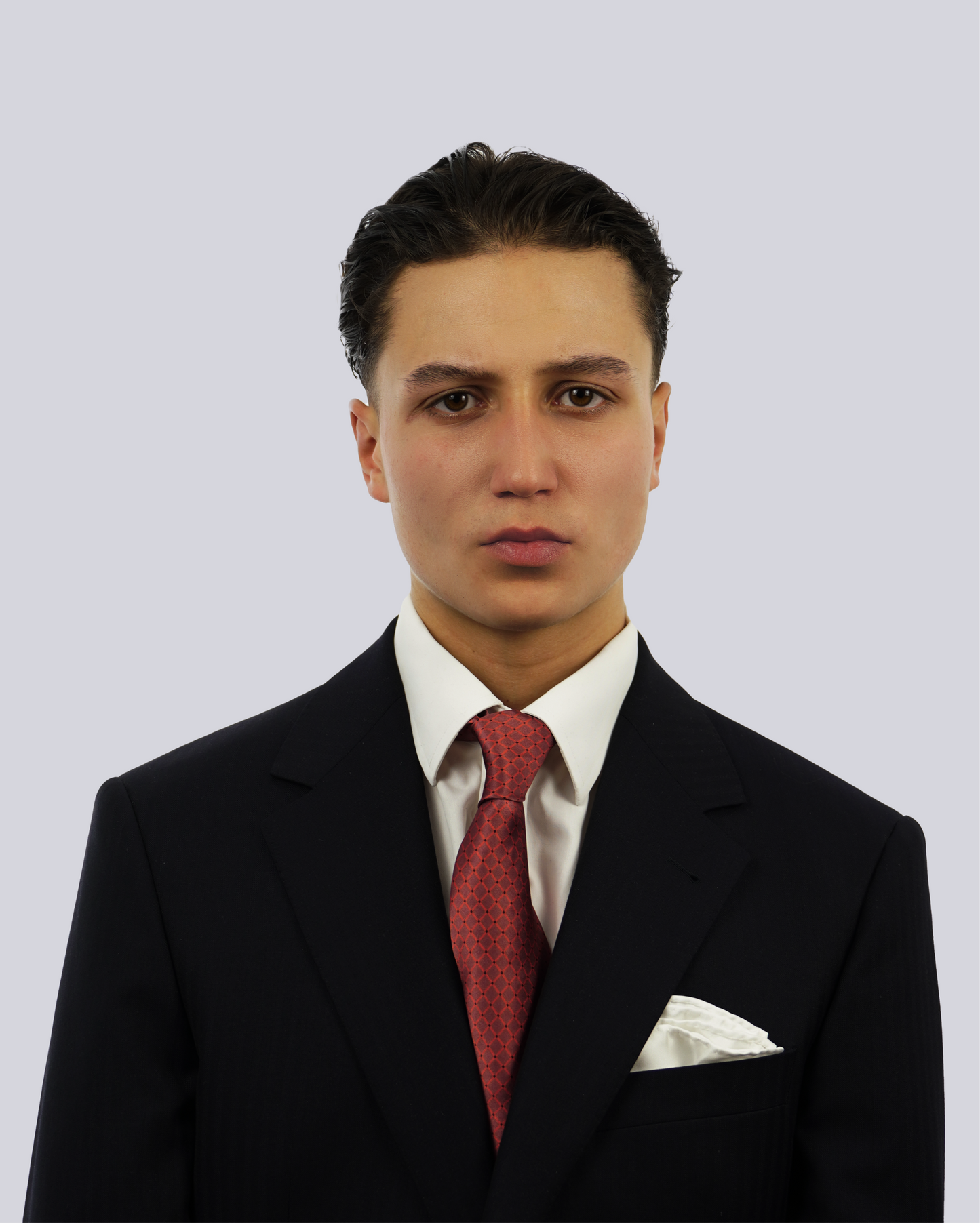7-fold tie micropattern red
