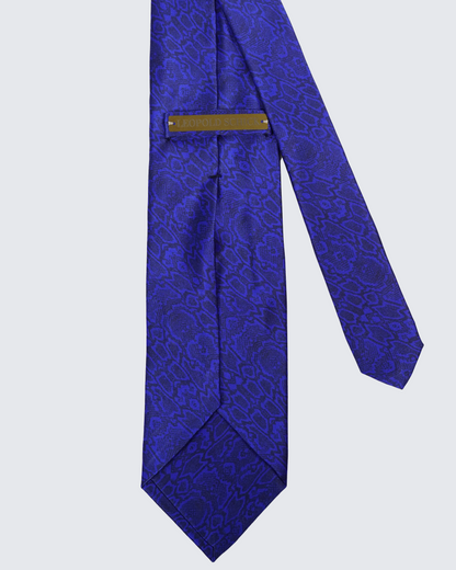 7-Fold tie phyton blue