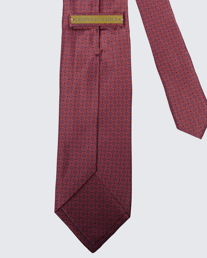 7-fold tie micropattern red