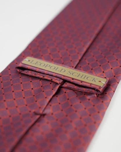 7-fold tie micropattern red