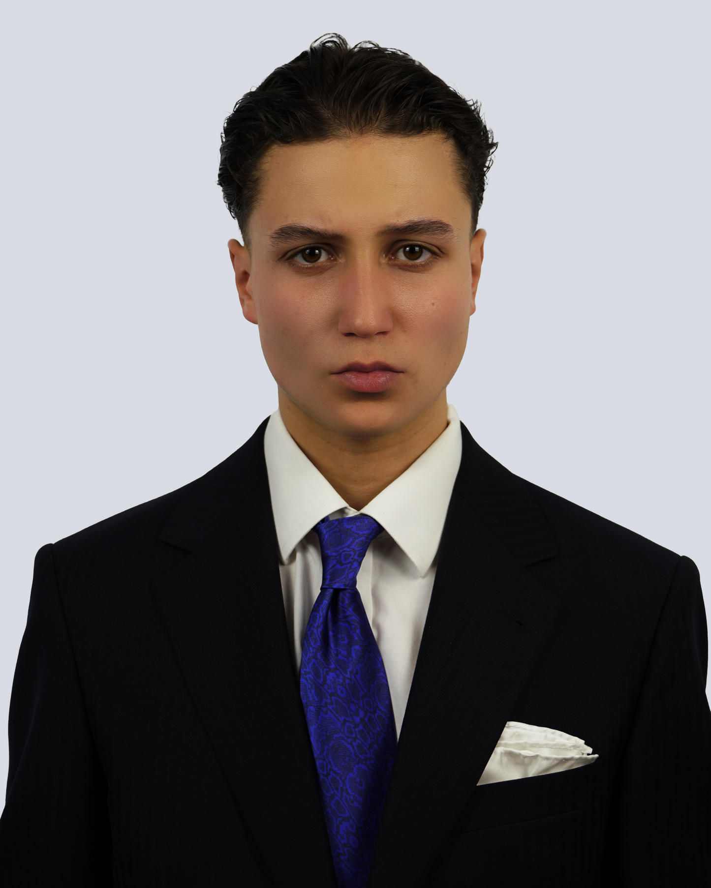 7-Fold tie phyton blue
