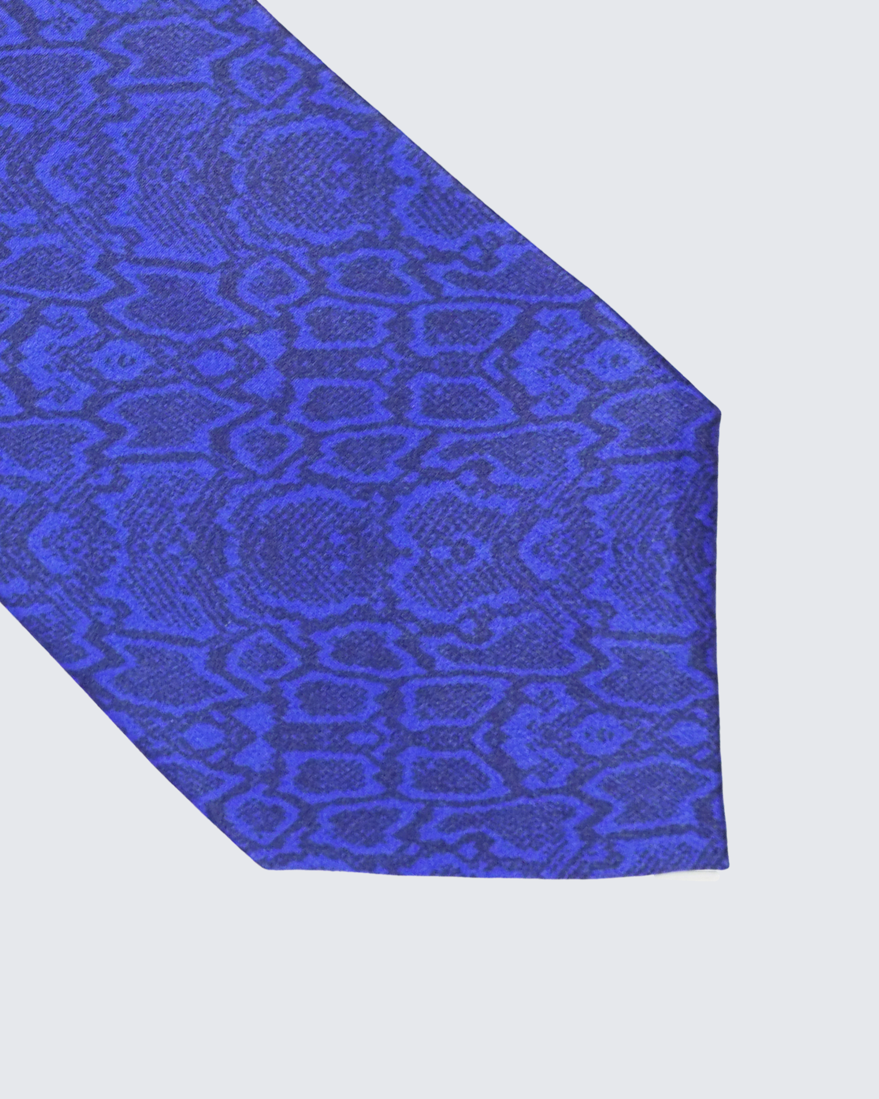 7-Fold tie phyton blue