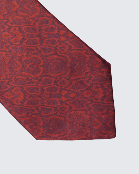 7-fold tie phyton red