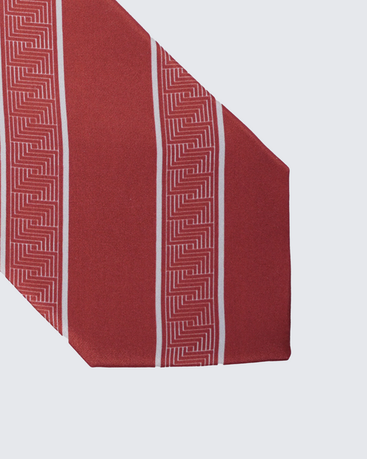 7-fold tie red stripes