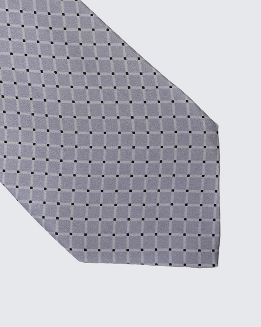 7-Fold tie micropattern grey
